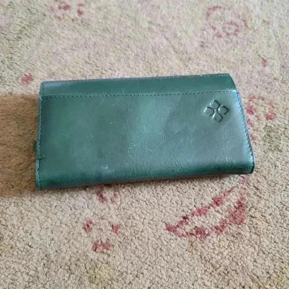 Patricia Nash Terresa Wallet Green Hand Cut Tooled Leather Organizer - Picture 2 of 10